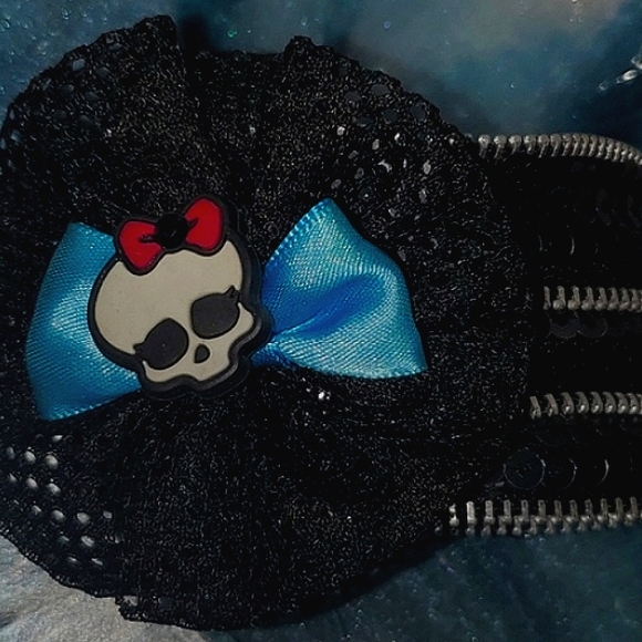 Mattel Other - TODAY Only$16 MONSTER High Sugar Skull Sequin Bracelet Black Blue Snaps Vintage